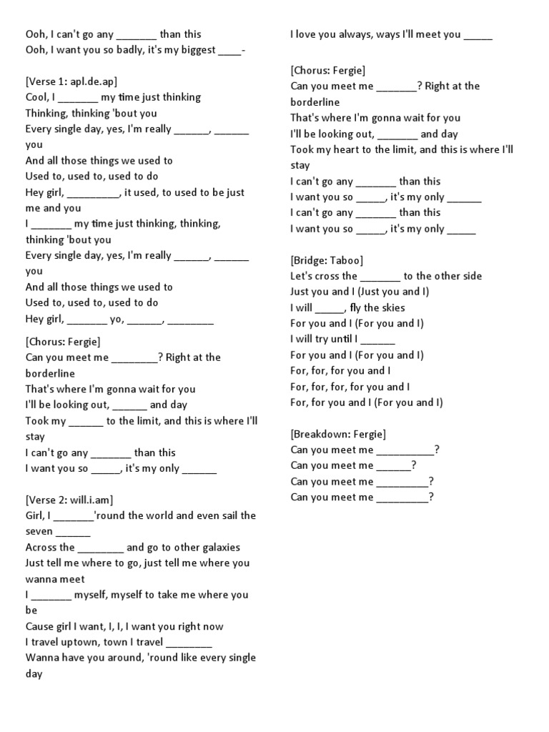 Song Meet Me | PDF | Recorded Music | Songs