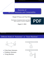 Overview of E0 222: Automata and Computability: Deepak D'Souza and Viraj Kumar