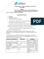 Quadro de Contribuicoes para A Revisao Da Proposta Curricular de Camaragibe