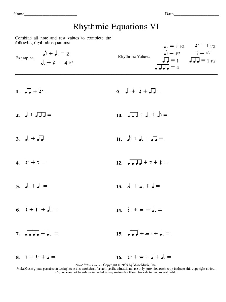 2105 Rhythm Equations VI | PDF