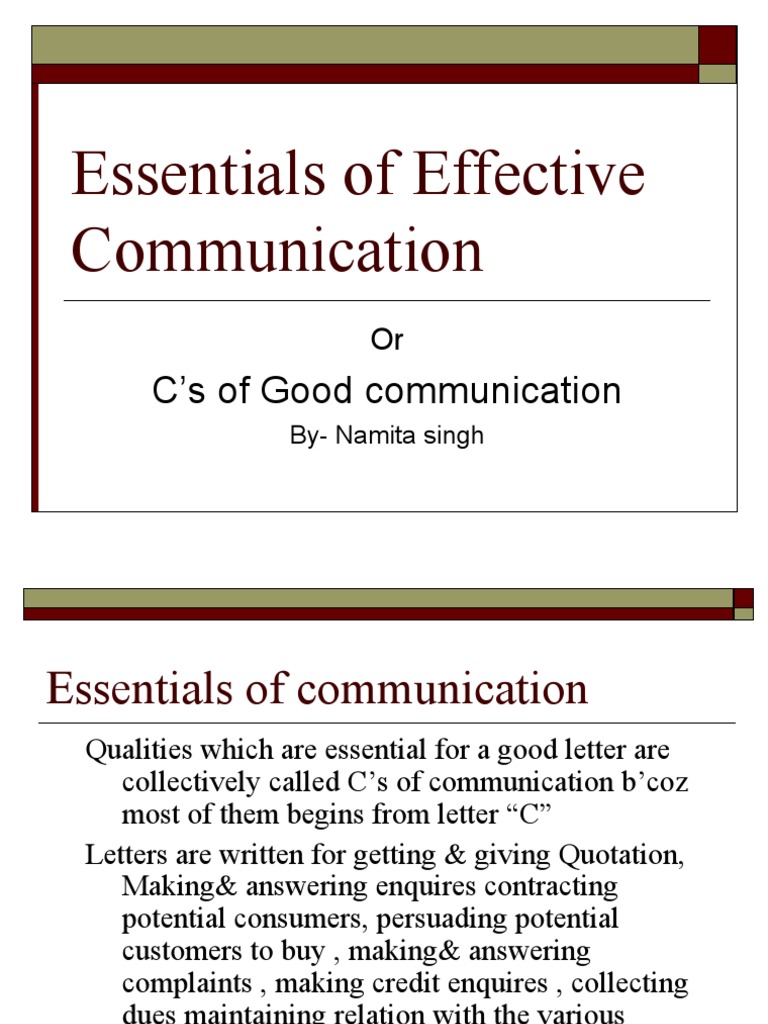 Essentials of Effective Communication | PDF | Semiotics | Communication