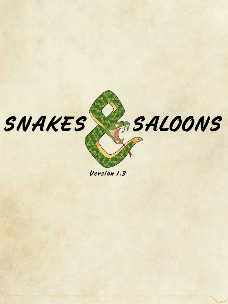 Snakes & Saloons v1.3 (5e) PDF Firearms Ammunition