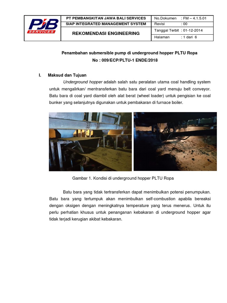 Rekomendasi Engineering PLTU Ropa | PDF