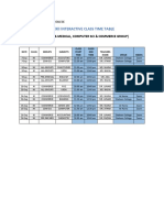 Interactive Class Schedule