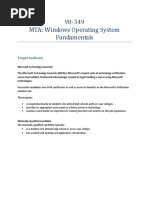 98-349 MTA: Windows Operating System Fundamentals: Target Audience