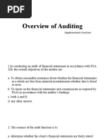 Overview of Auditing: Supplementary Exercises