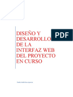 Diseño Y Desarrollo de La Interfaz Web Del Proyecto en Curso