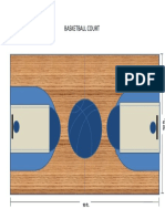 Basketball Court Design Made Via Microsoft PowerPoint