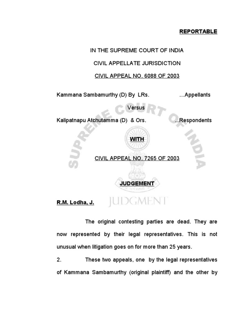 Vendors RightsSpecific Performance Ancestral Property Part