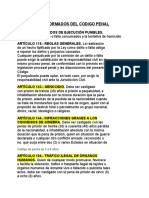 ARTÍCULOS Reformados Del Codigo Penal.