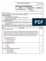 Evaluación diagnóstica de Lengua, Matemática y Ciencias