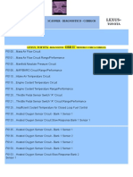 Lexus Toyota Diagnostic OBD II Trouble Codes