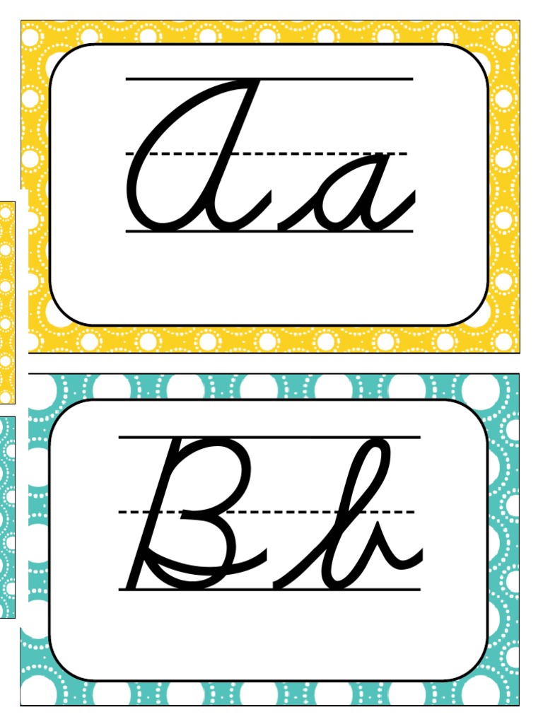 Cursive Alphabet Chart PDF | PDF