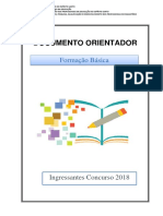 Documento Orientador - Formação Básica para Ingressantes 2018