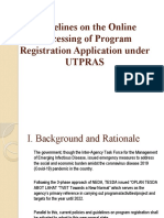 Guidelines On The Online Processing of Program Registration - Revised