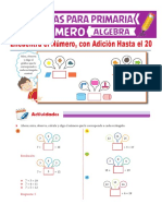 1.encuentra El Número Con Adición Hasta El 20 para Primero de Primaria