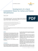 Design and Development of A Hand Exoskeleton Robot For Active and Passive Rehabilitation