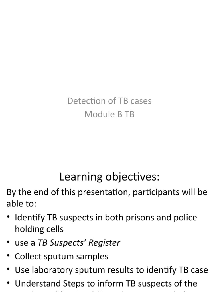 MODULE B TBPresentation3 | PDF | Tuberculosis | Cough
