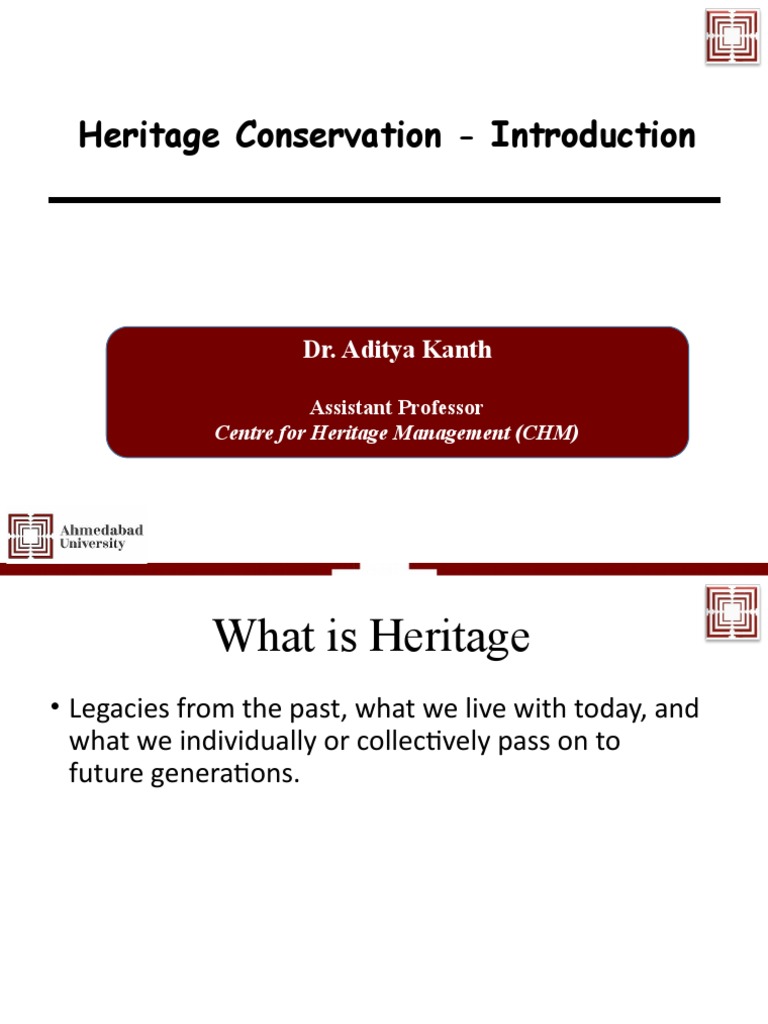 Heritage Conservation Overview and Practices | PDF | Collections Care ...