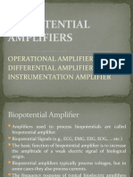 Biopotential Amplifiers: Operational Amplifier Differential Amplifier Instrumentation Amplifier