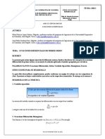 Taller de Ecuaciones Diferenciales de Primer Orden PDF