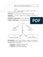 MODULE 1: Factoring of Polynomials (Part 1)