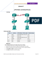 Chapter 1 Lab 1b - Configuring IPv4 Static and Default Routes