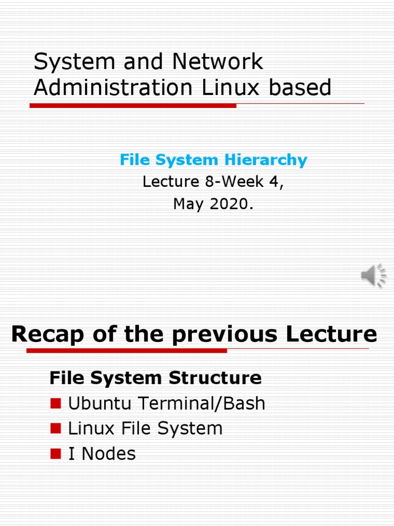 (Backup) ITEC3116-SNAL-Lecture 08 - File System Hierarchy | PDF | File ...