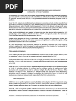 Distancing From Confusion in Philippine Labor Law Compliance During The Covid-19 Pandemic