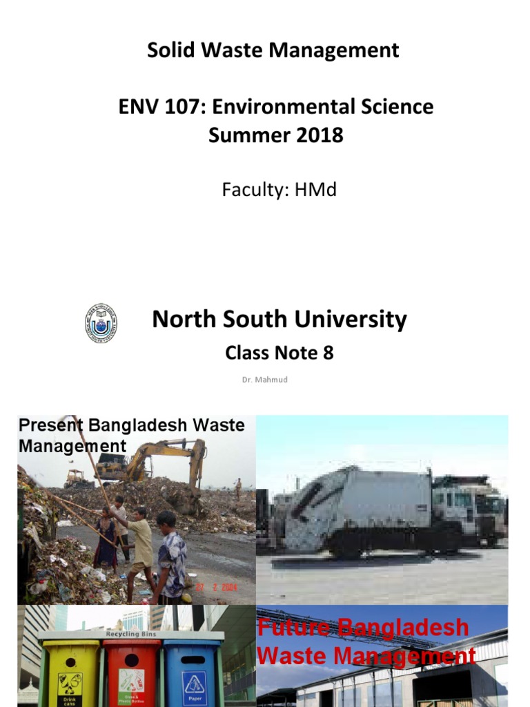 Solid Waste Management ENV 107: Environmental Science Summer 2018 | PDF ...