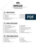 Camping Gear Checklist The Essentials PDF PDF