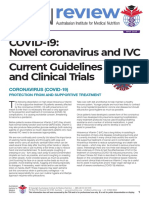 COVID-19: Novel Coronavirus and IVC Current Guidelines and Clinical Trials