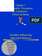 Personality, Perception, & Attribution Nelson & Quick