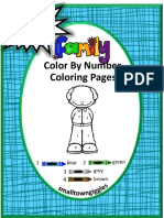 Color by Number Coloring Pages: 1 2 3 Blue Grey Green
