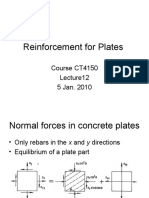 Reinforcement For Plates: Course CT4150 5 Jan. 2010