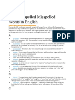 100 Most Often Mispelled