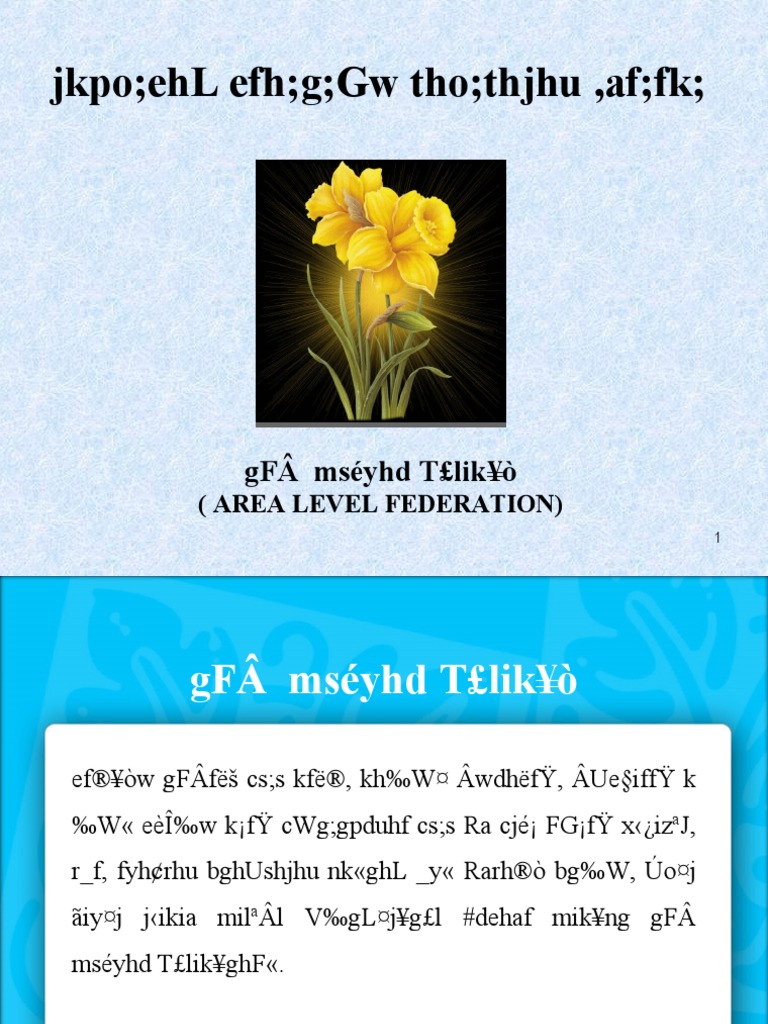 Area Level Federation PPT Tamil PDF