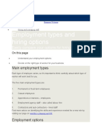 Employment Types and Hiring Options