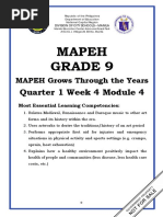 Mapeh Grade 9: Quarter 1 Week 4 Module 4