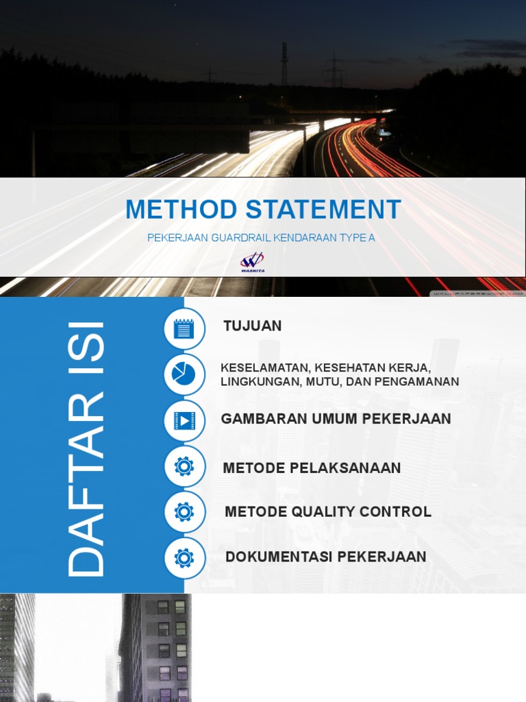METHOD STATEMENT GUARDRAILL Rev | PDF