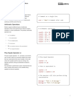 Introduction To Python - Syntax Cheatsheet - Codecademy PDF