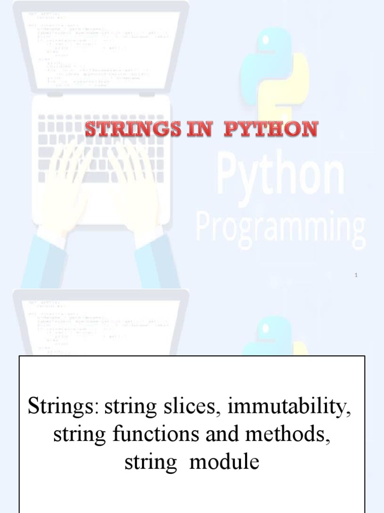 03 Strings in Python | PDF | String (Computer Science) | Notation