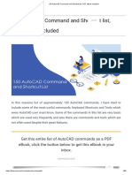 150 AutoCAD Command and Shortcut List, PDF Ebook Included PDF