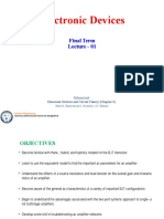 Electronic Devices: Final Term Lecture - 01