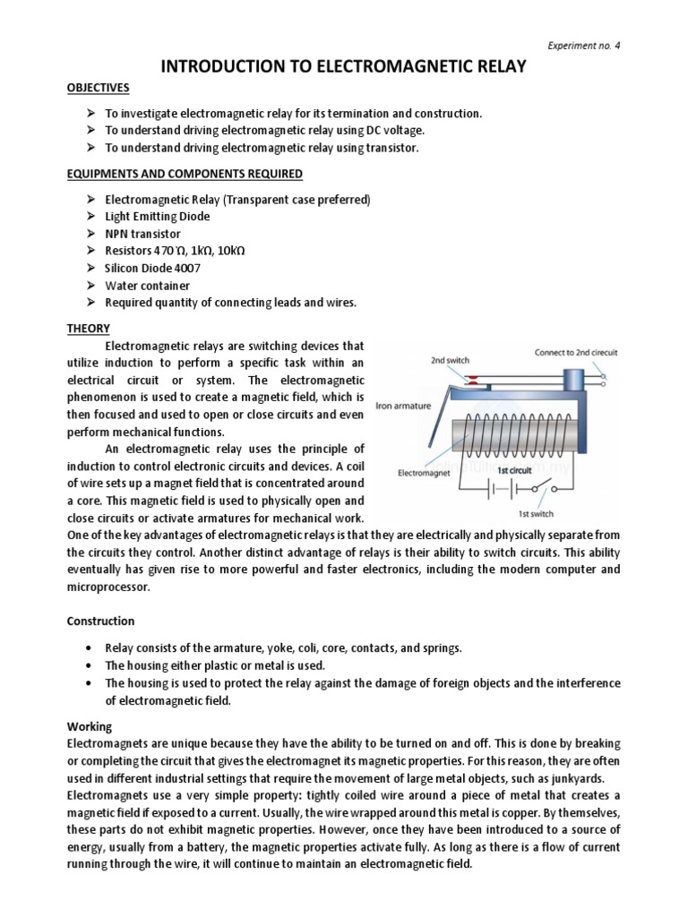 Relays Understanding Their Construction, Operation