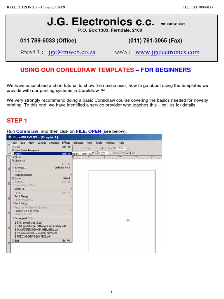Coreldraw Template Instructions April 11 Email Pdf Clock Computer Keyboard
