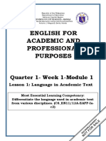 EAPP - Q1 - W1 - Mod1 - Divisions of City School Manila 11 Pages