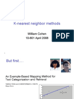 K-Nearest Neighbor Methods: William Cohen 10-601 April 2008