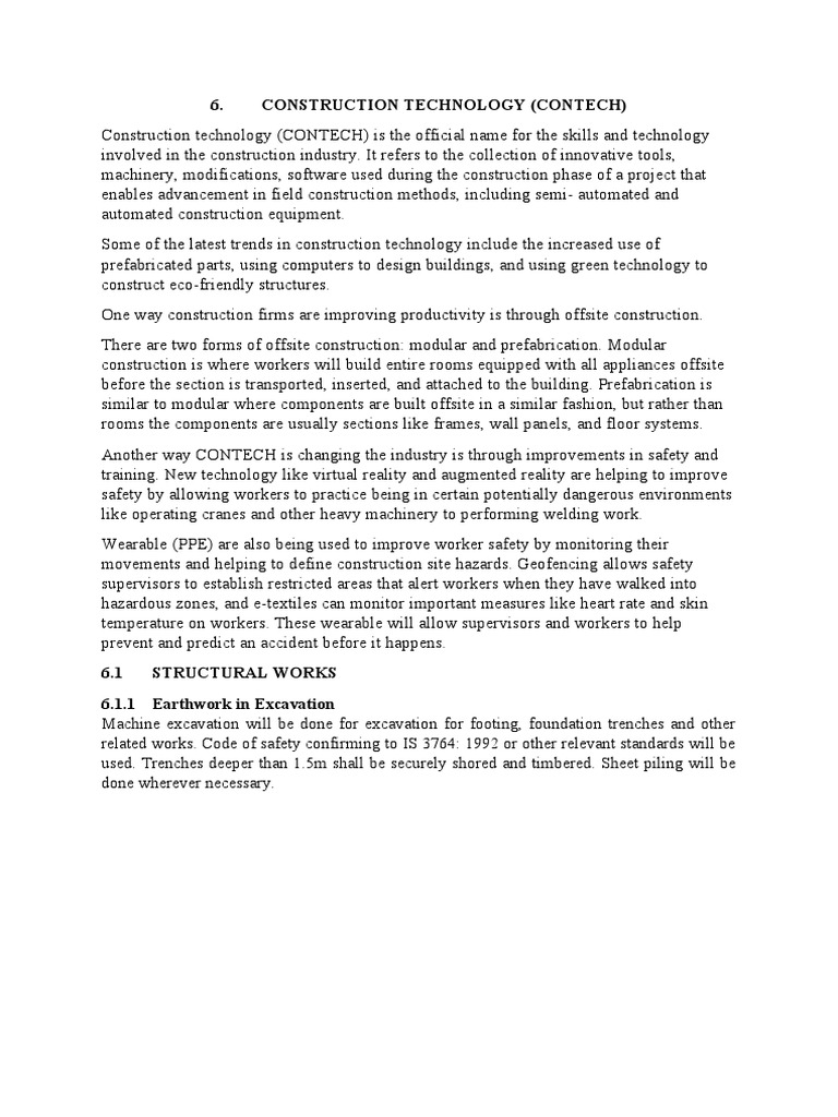 Construction Technology Innovations | PDF | Wall | Concrete