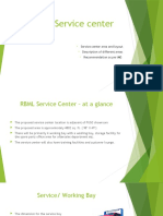 RBML Service Center: Service Center Area and Layout Description of Different Areas Recommendation As Per MG